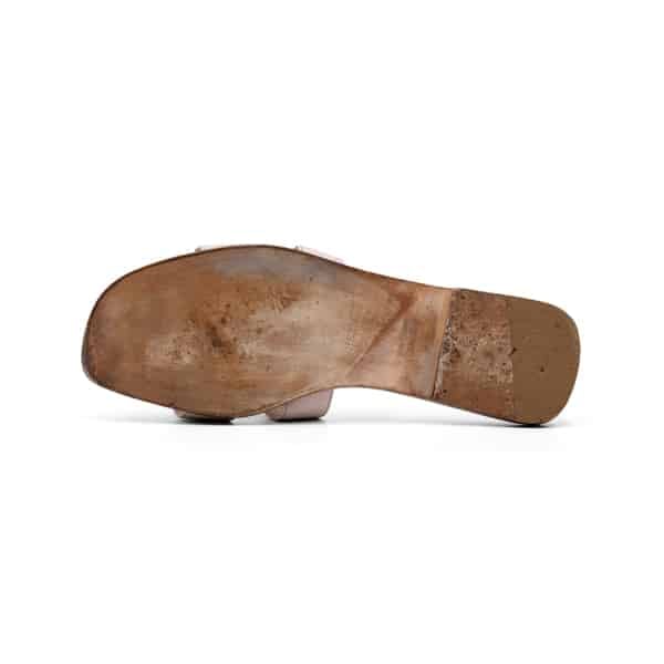 Hermes Rose Porcelain Oran Sandals - Image 6