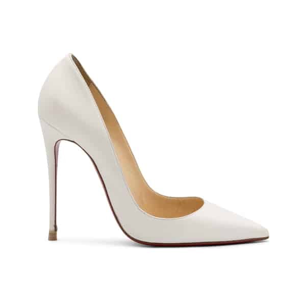 Christian Louboutin White Leather So Kate 100 Pumps - Image 2