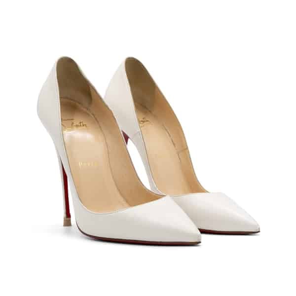 Christian Louboutin White Leather So Kate 100 Pumps