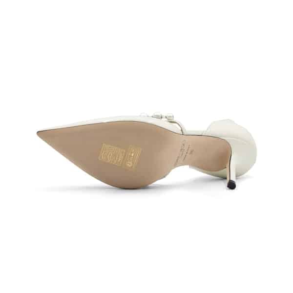 Jimmy Choo Latte White Aurelie 85 Pumps - Image 6