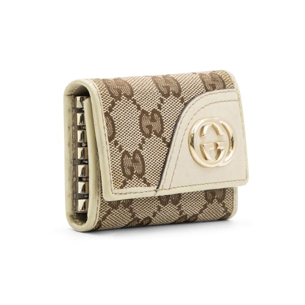 Gucci Beige/Brown GG Supreme Canvas Key Holder Case - Image 3