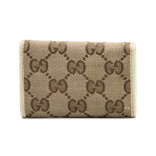 Gucci Beige/Brown GG Supreme Canvas Key Holder Case - Image 4