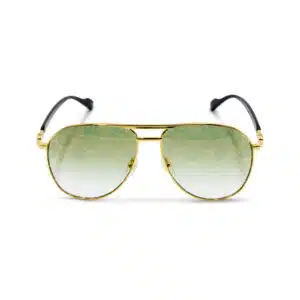 Gucci Gold/Green GG Supreme GG1220S-004 Sunglasses