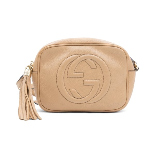 Gucci Beige Leather Camelia Soho Disco Crossbody Bag