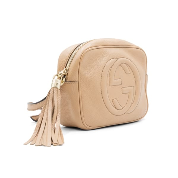 Gucci Beige Leather Camelia Soho Disco Crossbody Bag - Image 3