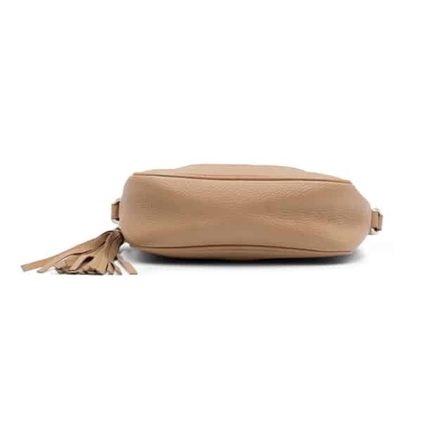 Gucci Beige Leather Camelia Soho Disco Crossbody Bag - Image 5